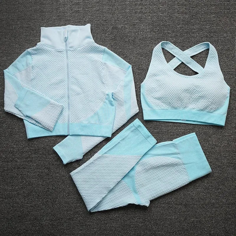 3 Pcs Seamless Yoga Set