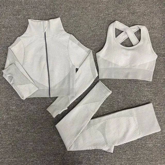 3 Pcs Seamless Yoga Set