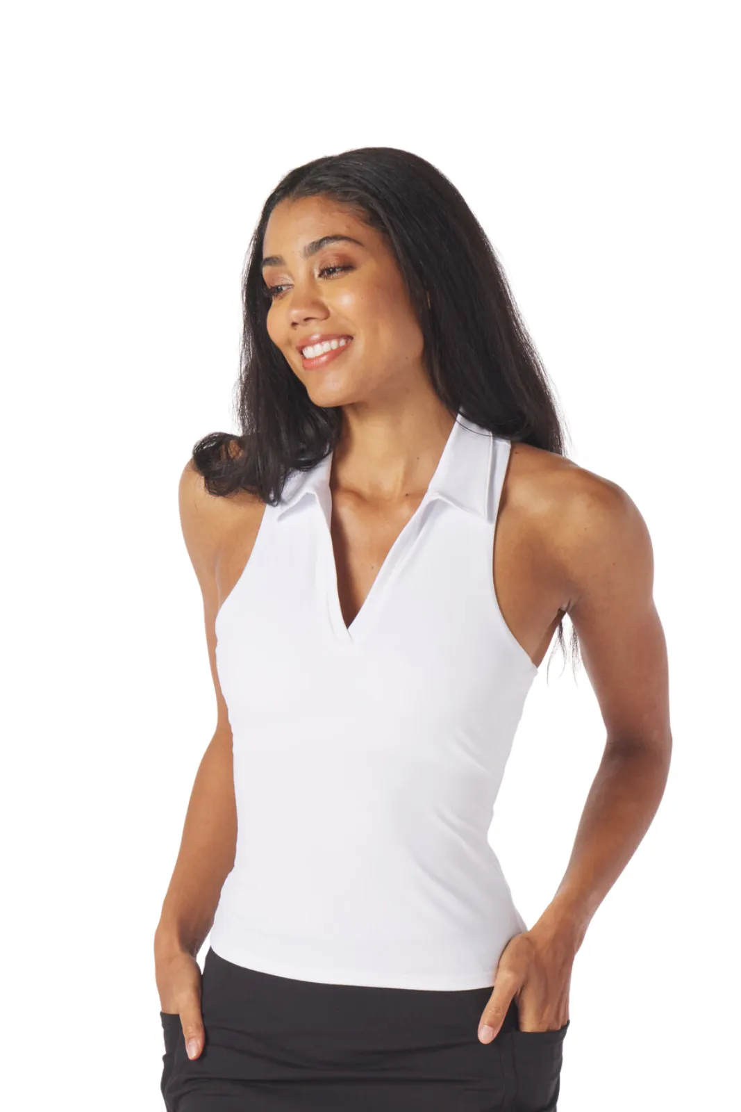 Ace Polo Tank, White