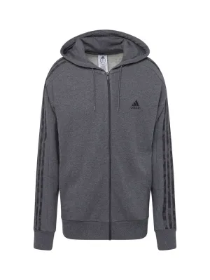 Adidas Essentials French Terry 3-Stripes Sports Sweatshirt, Anthracite/Dark Gray