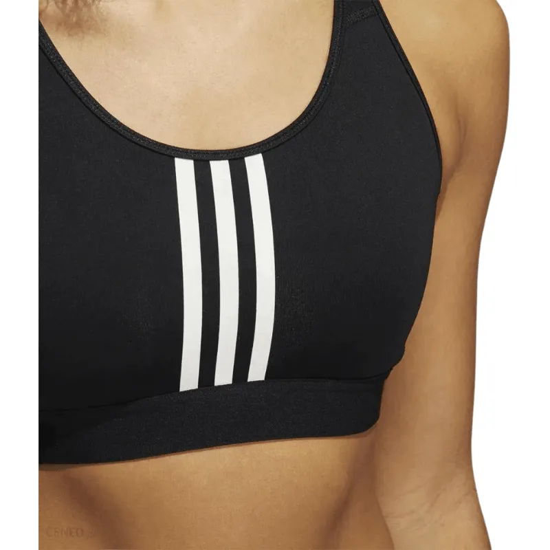 Adidas Womens Don't Rest Alphaskin 3 Stripes Black Sport Bra