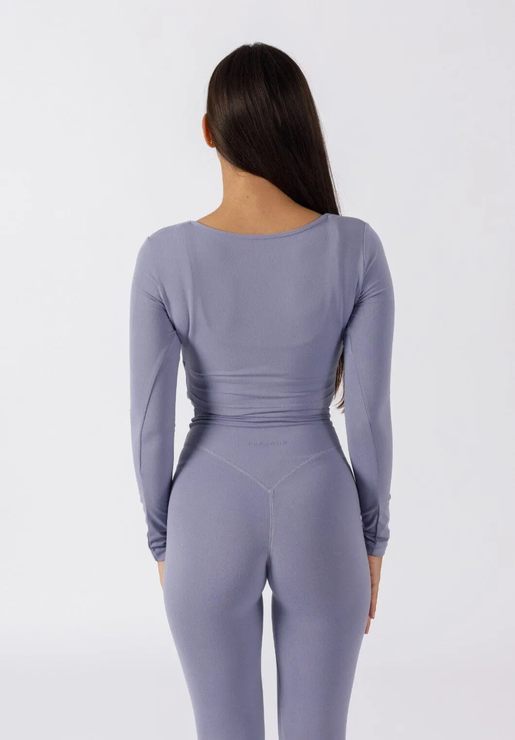 AirSilk Long Sleeve Wrap Crop Moonlight