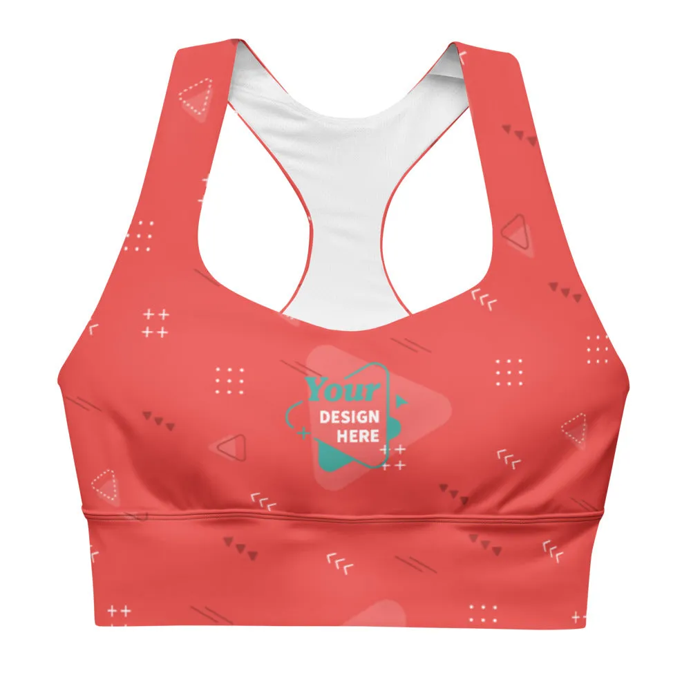 All-Over Print Longline Sports Bra