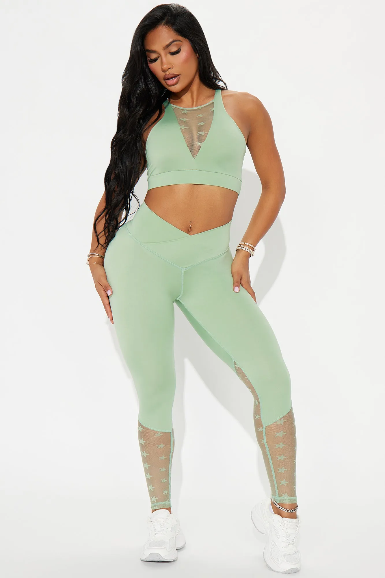 All Star Mesh Active Legging - Mint