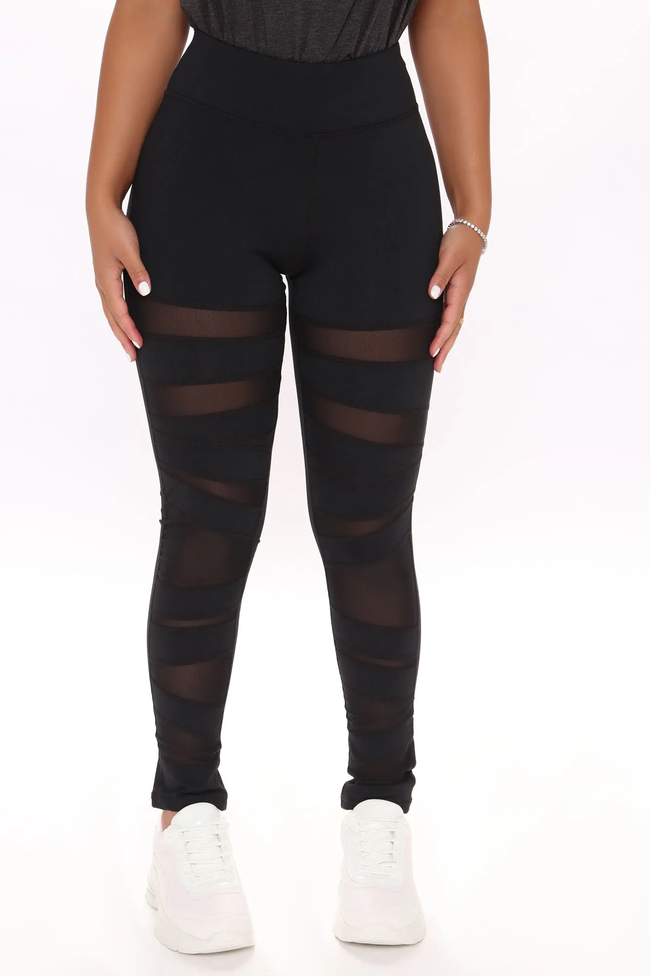 Angel With Wings Active Leggings - Black