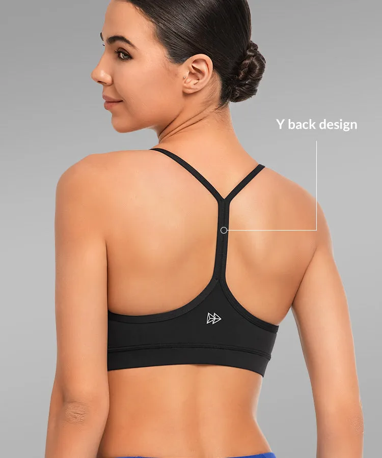 Anywhere Scoop Neckline Strappy Padded Yoga Bra | Women's Light Support Sports Bra