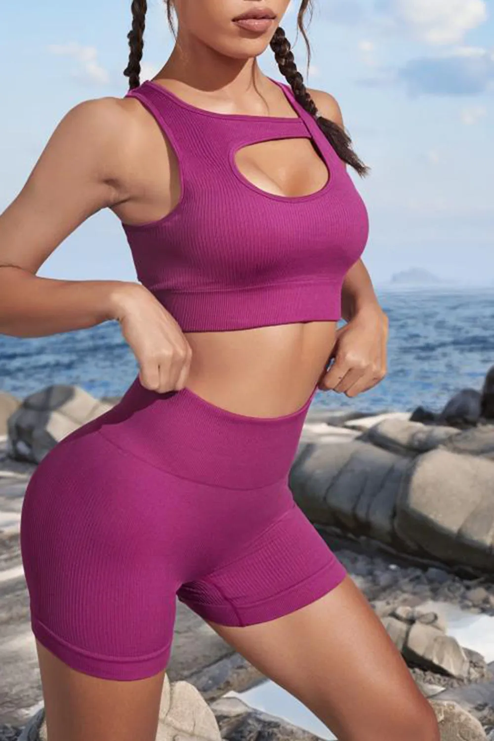 *APP EXCLUSIVE* Cutout Two-Piece Sports Set