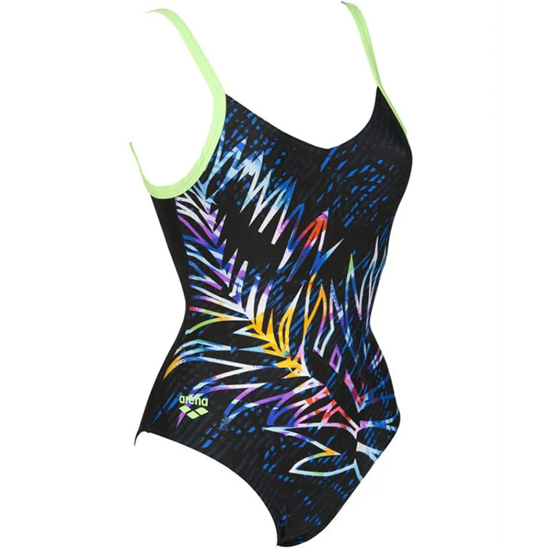 Arena - Hoya U-Back Ladies Bodylift Swimsuit - Black/Shiny Green