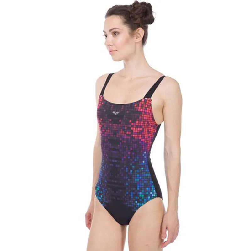 Arena - Opal Wing Back Ladies Bodylift Swimsuit - Black/Multi