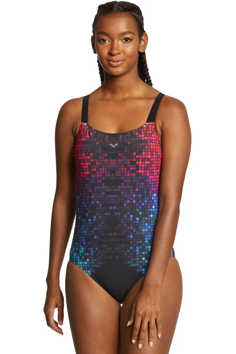 Arena - Opal Wing Back Ladies Bodylift Swimsuit - Black/Multi