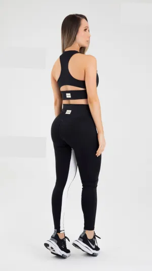 Athletic Apparel for woman Black Set 2 Pieces Legging and top