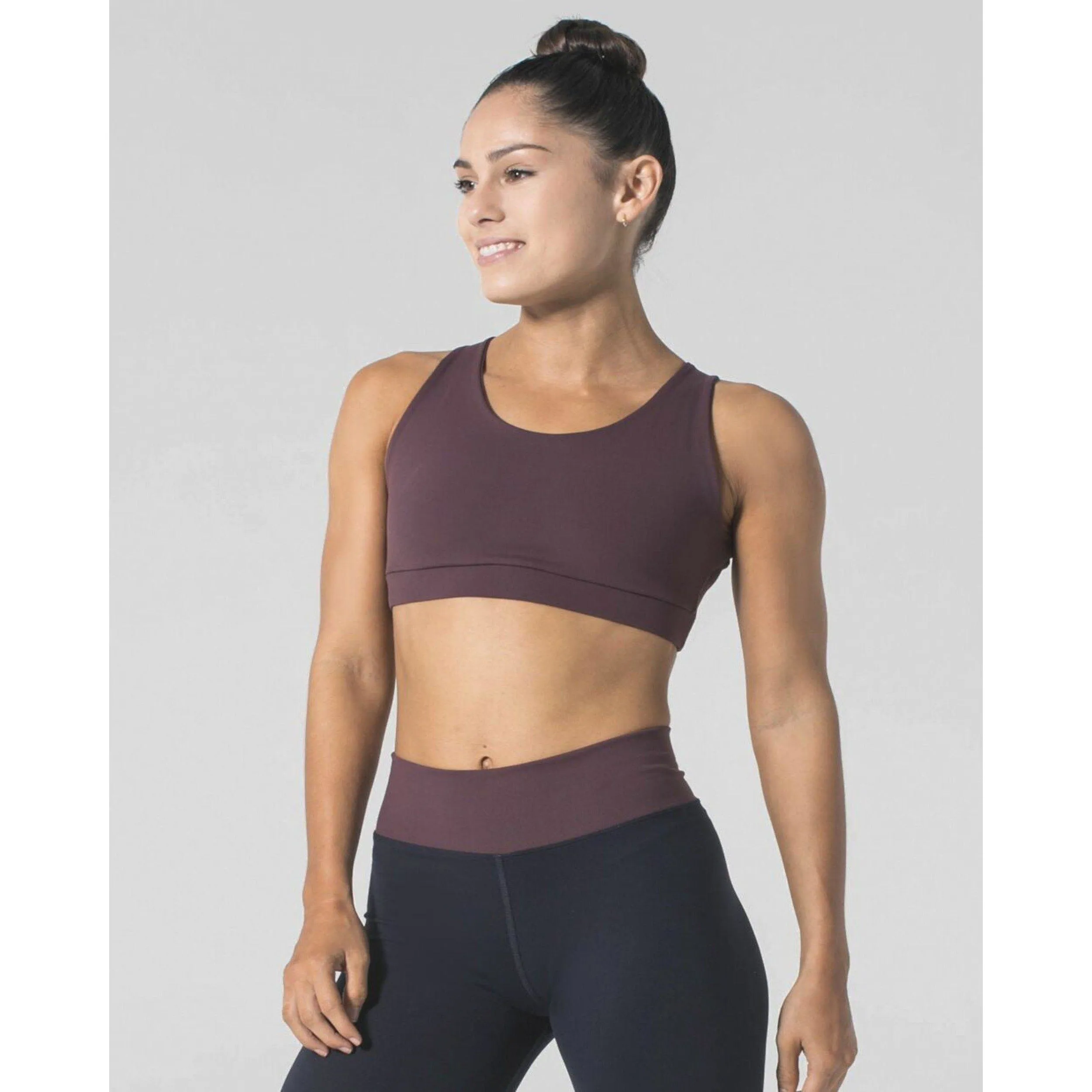 Back in Business Plum Sports Bra