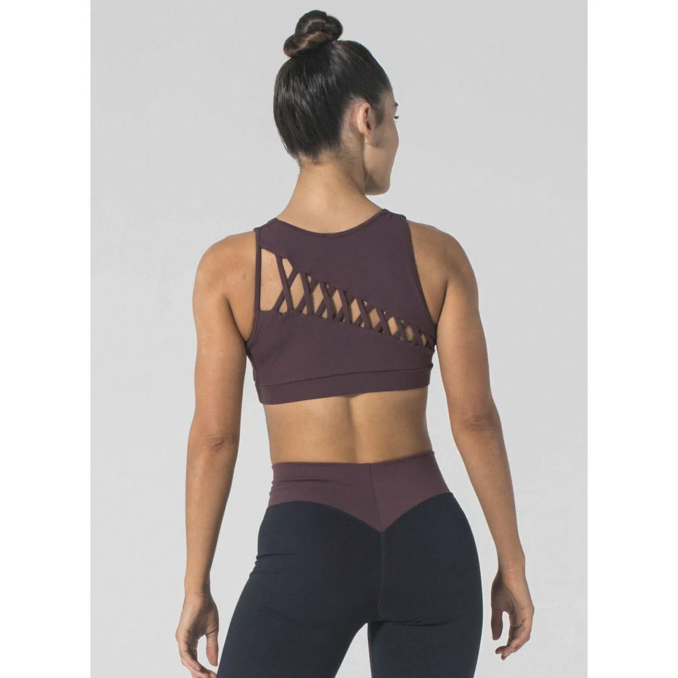 Back in Business Plum Sports Bra