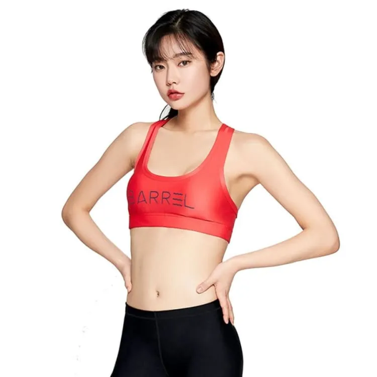 Barrel Womens Big Logo Bra Top-TOMATO