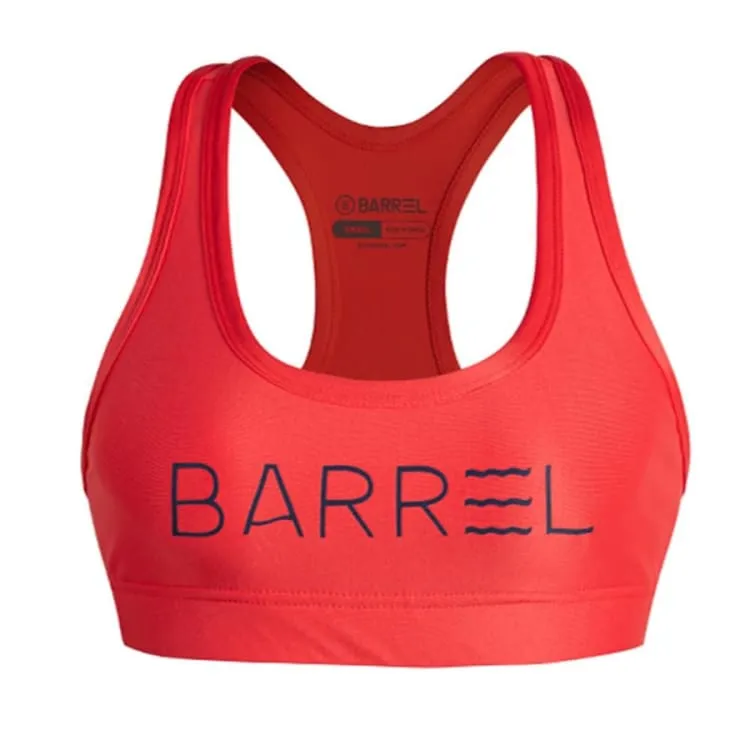 Barrel Womens Big Logo Bra Top-TOMATO