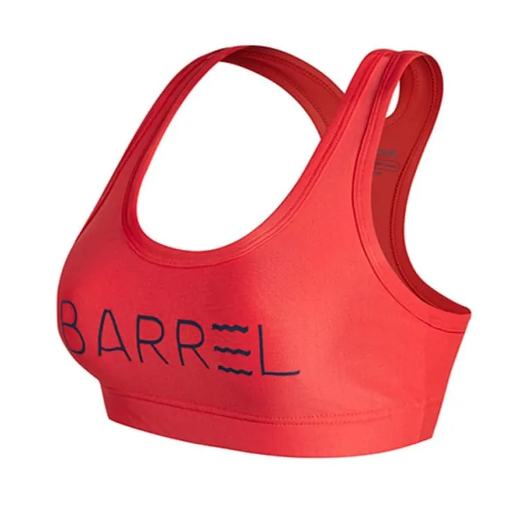 Barrel Womens Big Logo Bra Top-TOMATO