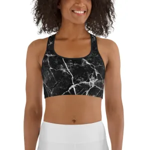 Black Onyx Marble Sports bra