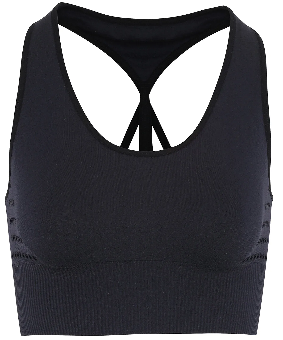 Black - TriDri® seamless '3D fit' multi-sport reveal sports bra