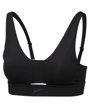 Black/Dark Smoke Grey - Women’s Nike Dri-FIT indy plunge cutout bra