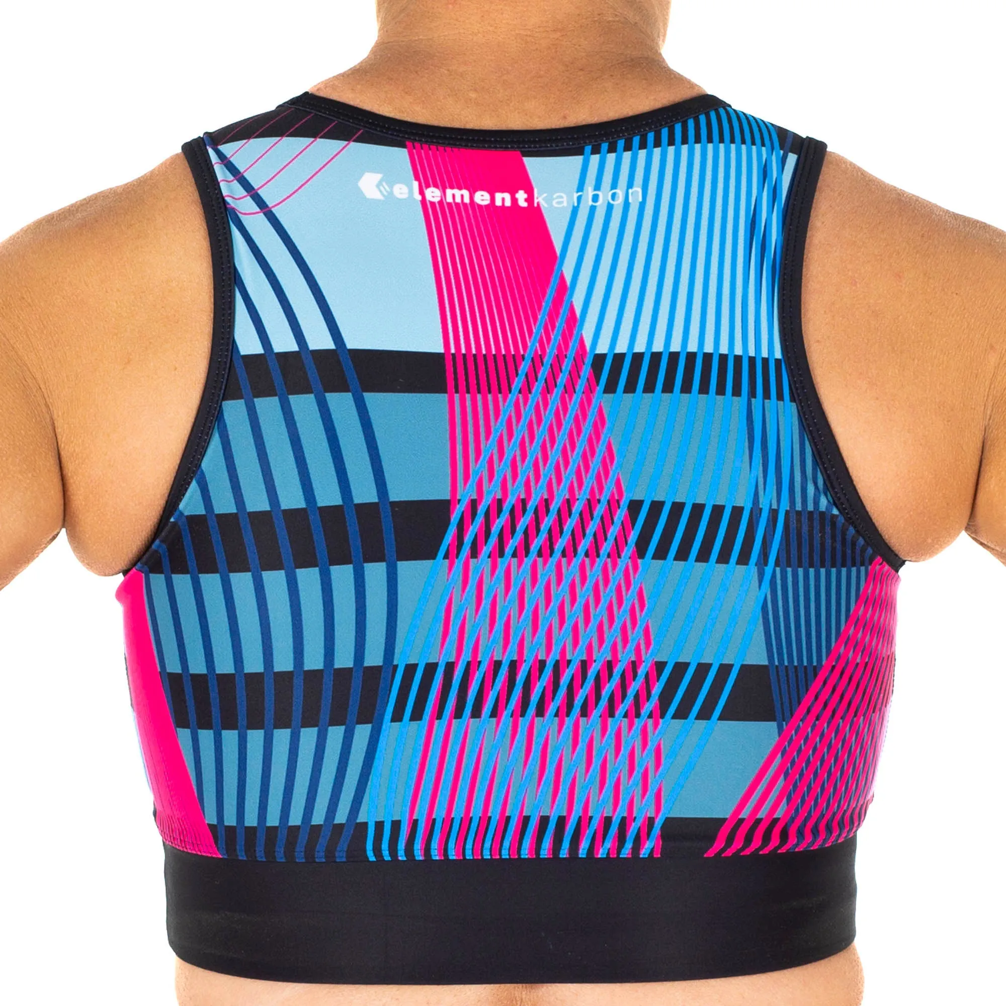 Blue Wave High Neck Sports Bra