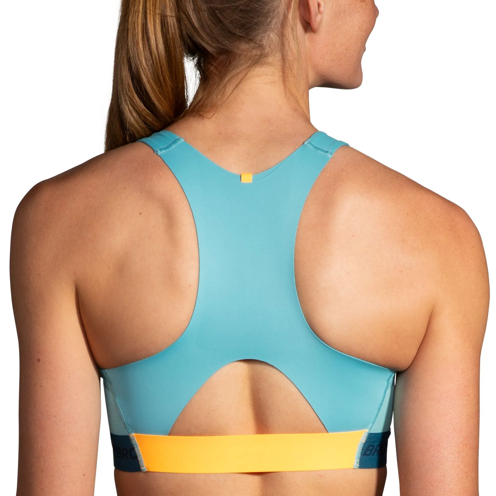 Brooks | Drive 3 Pocket Sports Bra | Women's | Aqua/Moroccan Blue