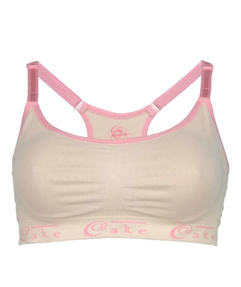 Cake Lingerie Cotton Candy Seamless Yoga Wire-free Bralette - Blush