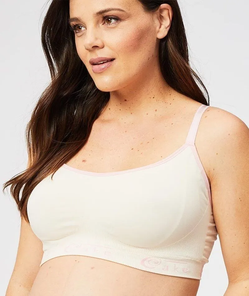 Cake Lingerie Cotton Candy Seamless Yoga Wire-free Bralette - Blush