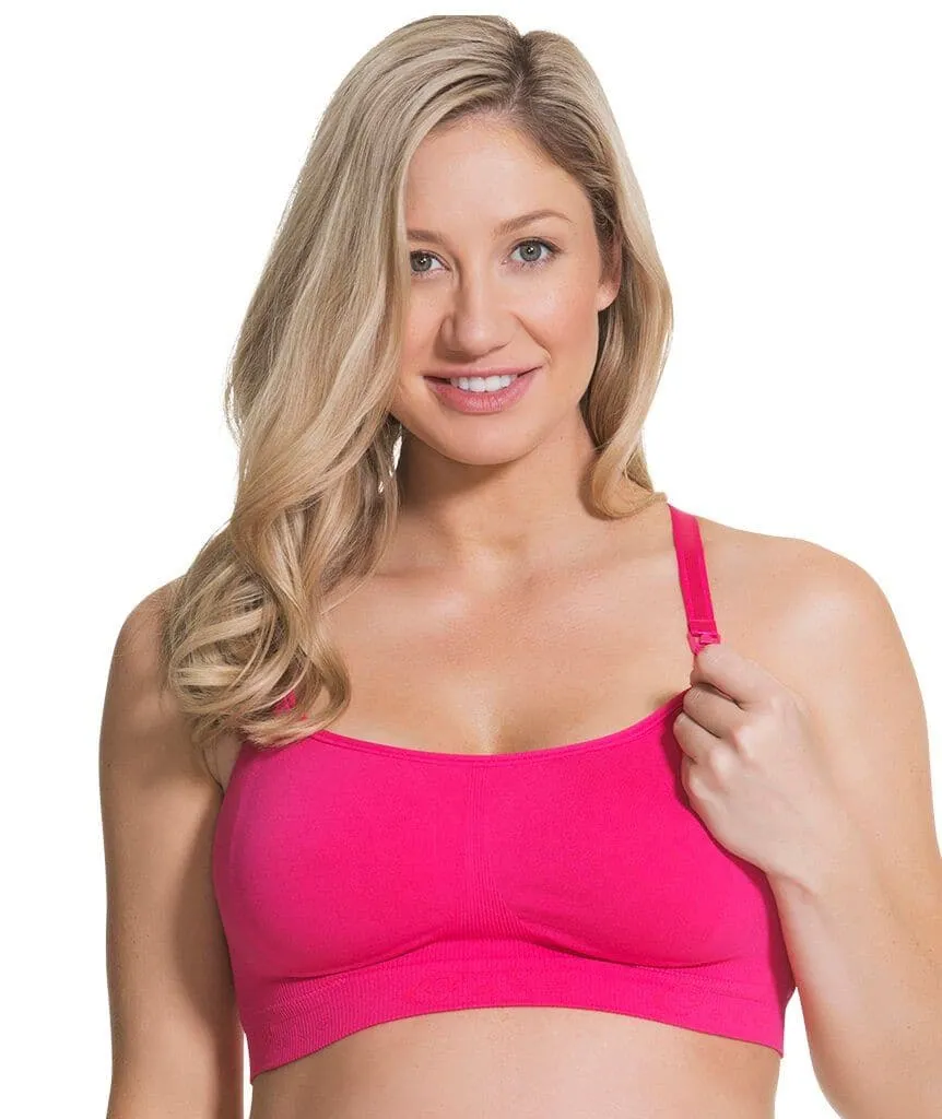 Cake Maternity Cotton Candy Seamless Sleep & Yoga Wire-free Nursing Bra -  Fuchsia