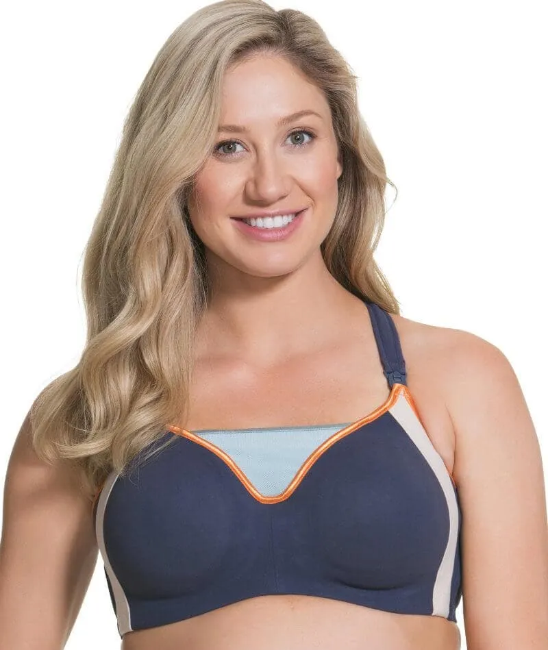 Cake Maternity Zest Flexi Wire High Impact Maternity & Nursing Sports Bra - Navy