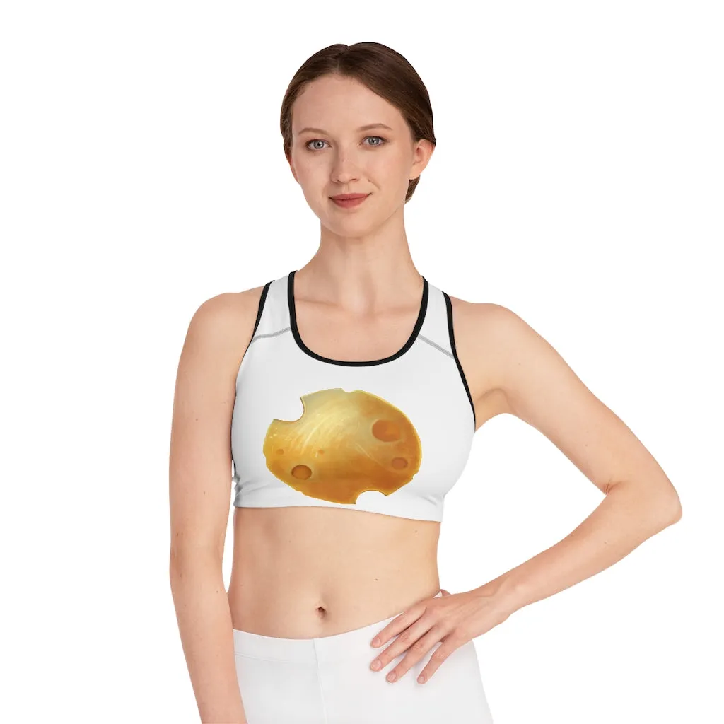 Cheese Sports Bra (AOP)