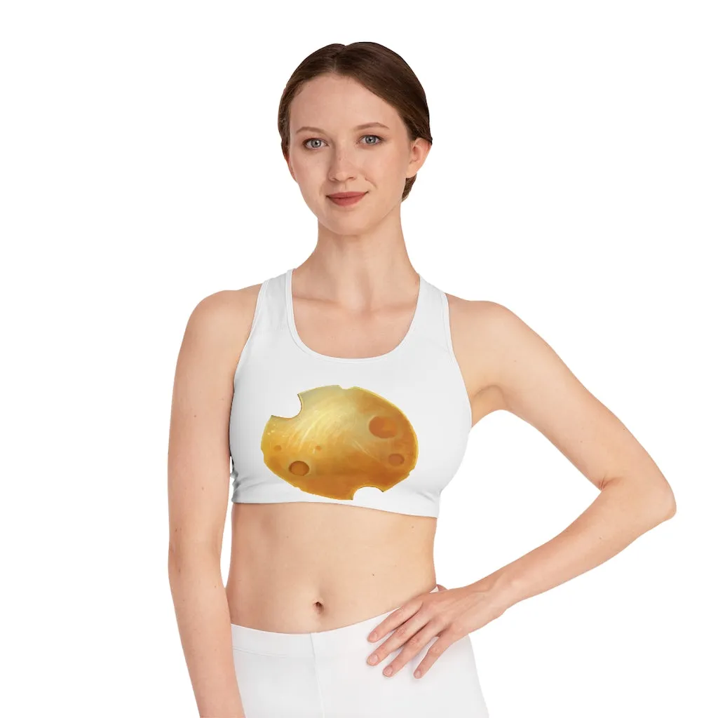 Cheese Sports Bra (AOP)