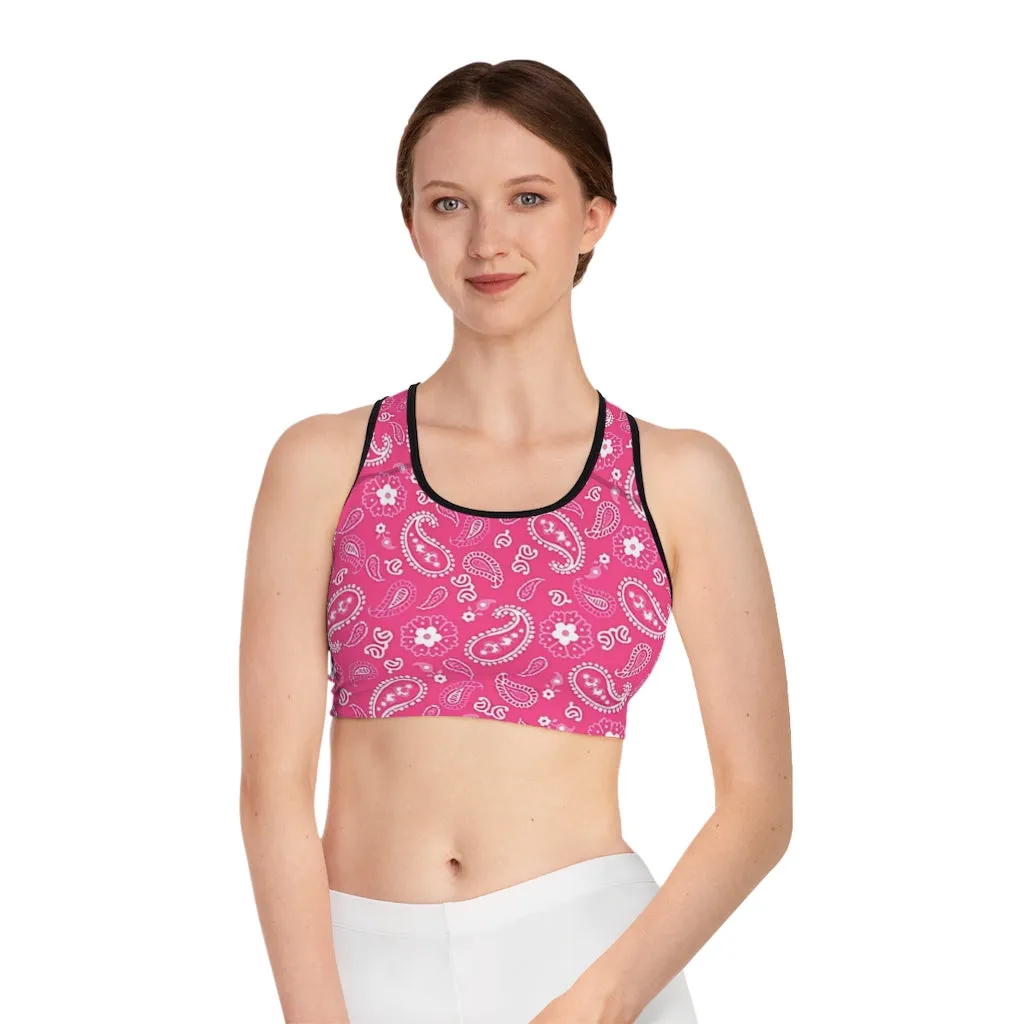 Crowgodshi Designer Pink Colors Sports Bra