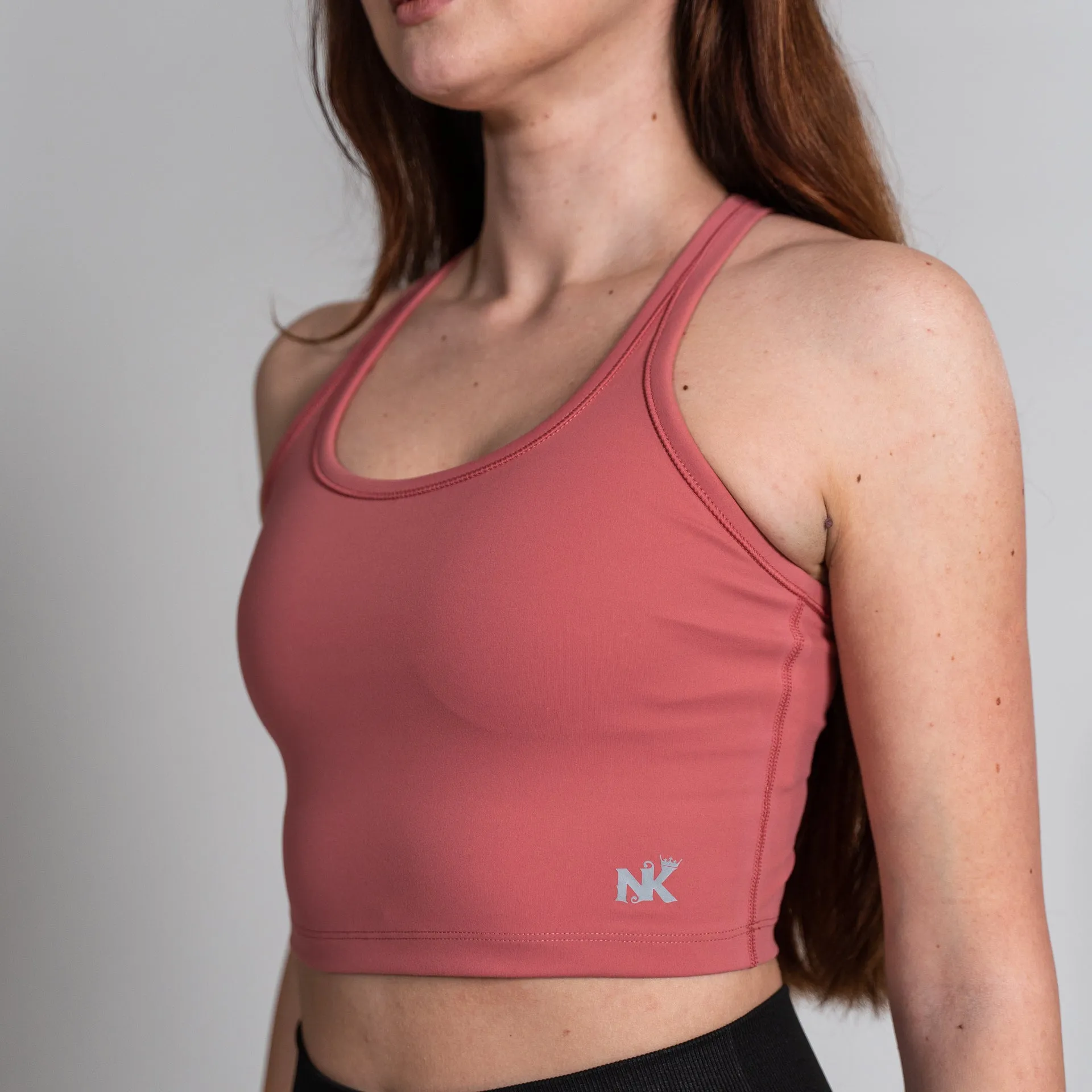 Desire Crop Top - Inbuilt Bra Maroon