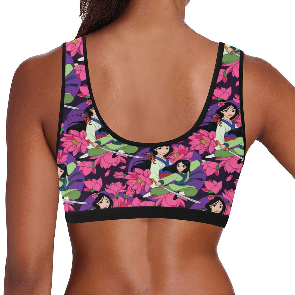 Disney Mulan Blooming Flowers Women's Sports Bra