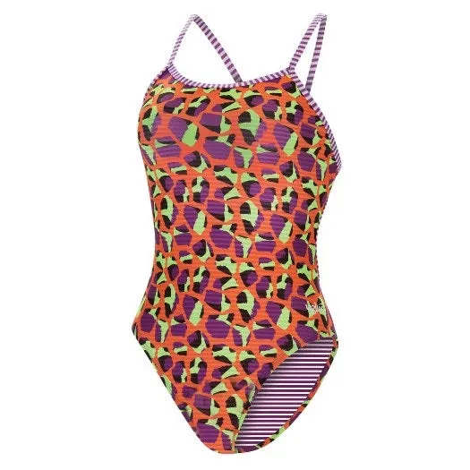 DOLFIN Uglies Womens Walk the Line String Back One Piece Swimsuit