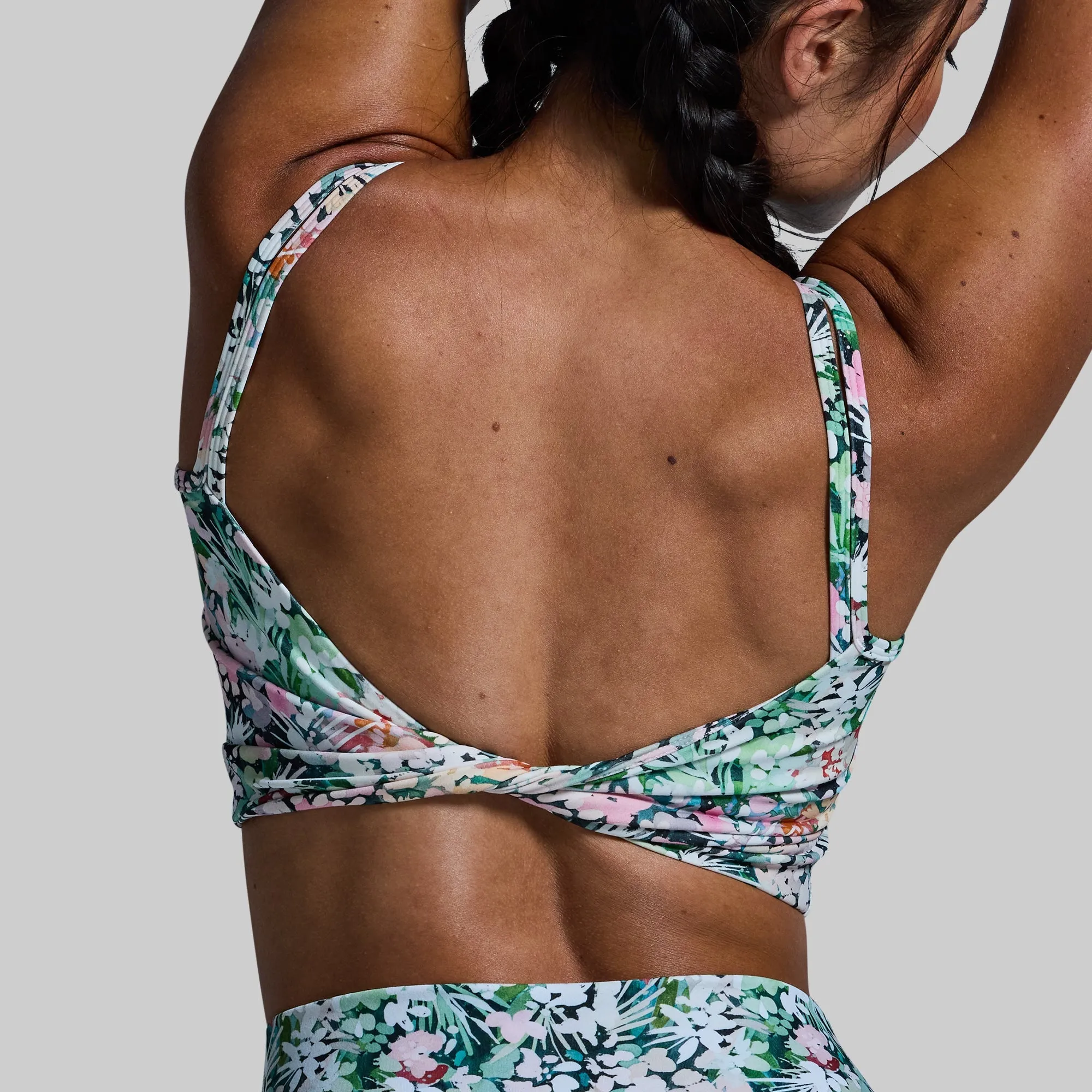 Don't Get It Twisted Sports Bra (Floral Spice)