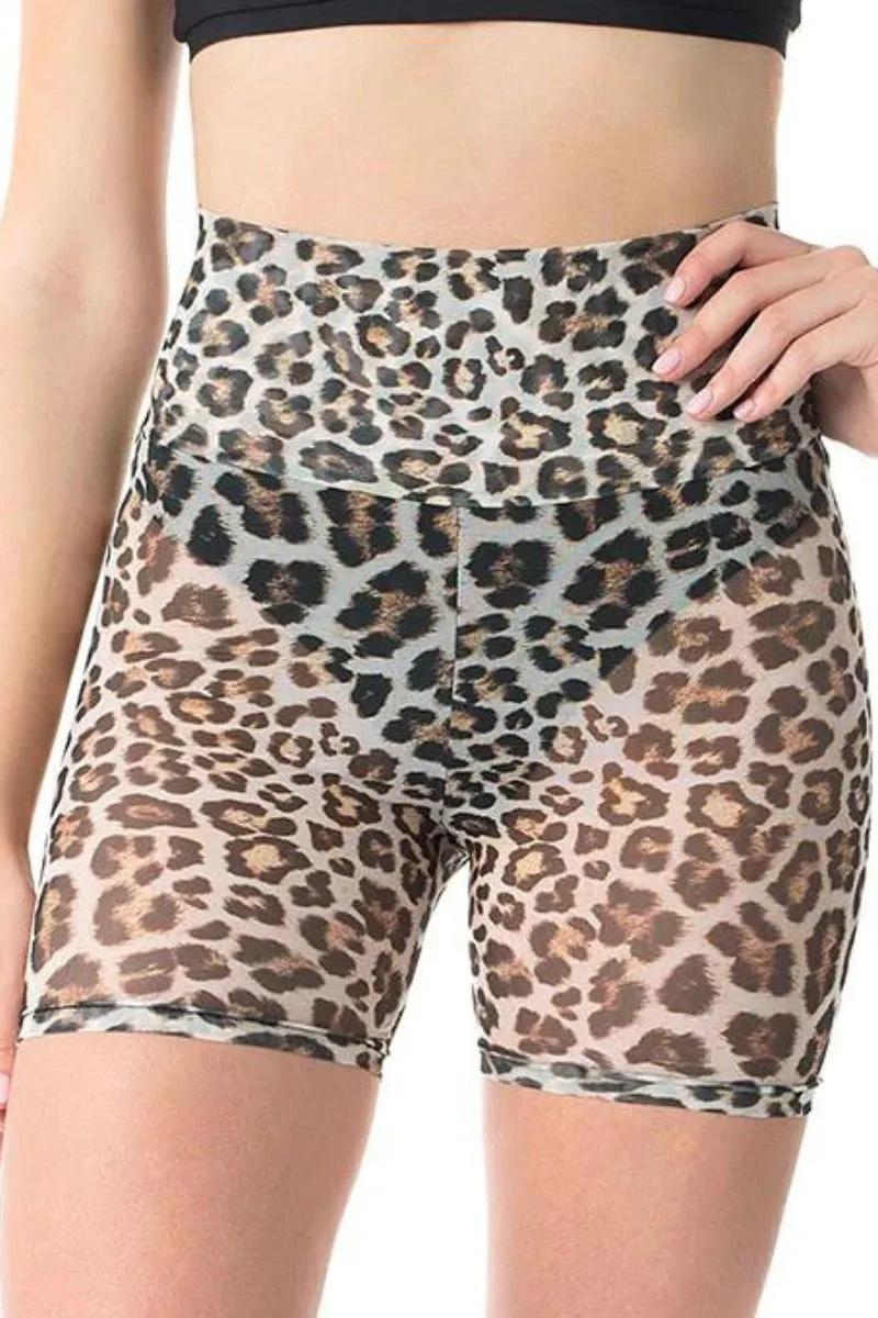 Dragonfly Zoe Shorts - Leopard Mesh