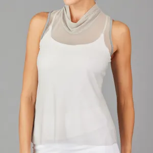 Drape Collar Layer Top (grey)