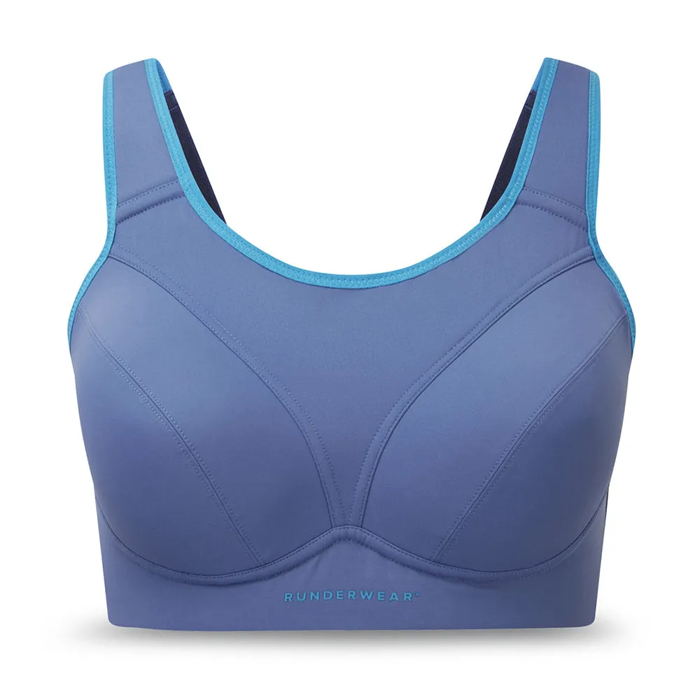 Easy-On Support Running Bra (D-H) - Blue