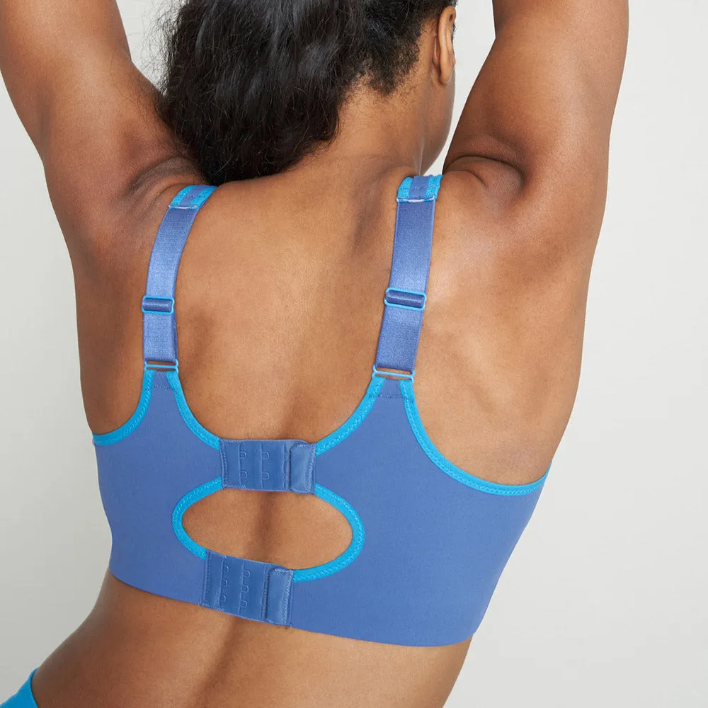 Easy-On Support Running Bra (D-H) - Blue