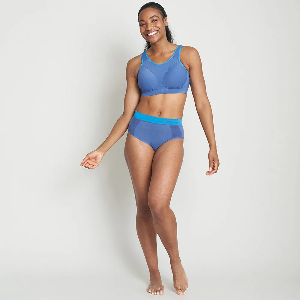 Easy-On Support Running Bra (D-H) - Blue