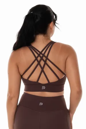 Empower Coffee Strappy Sports Bra