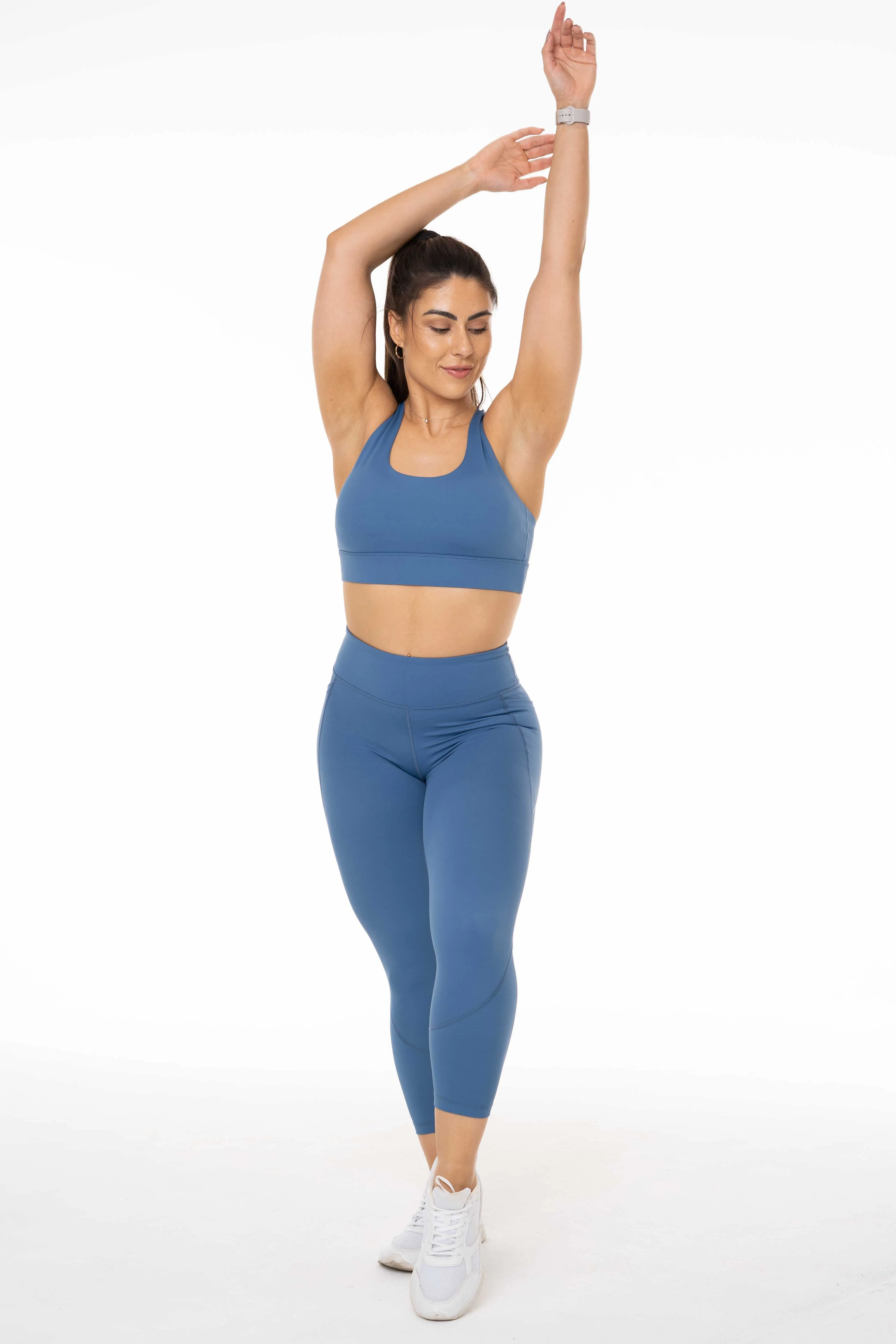 Empower Queen Blue Strappy Sports Bra