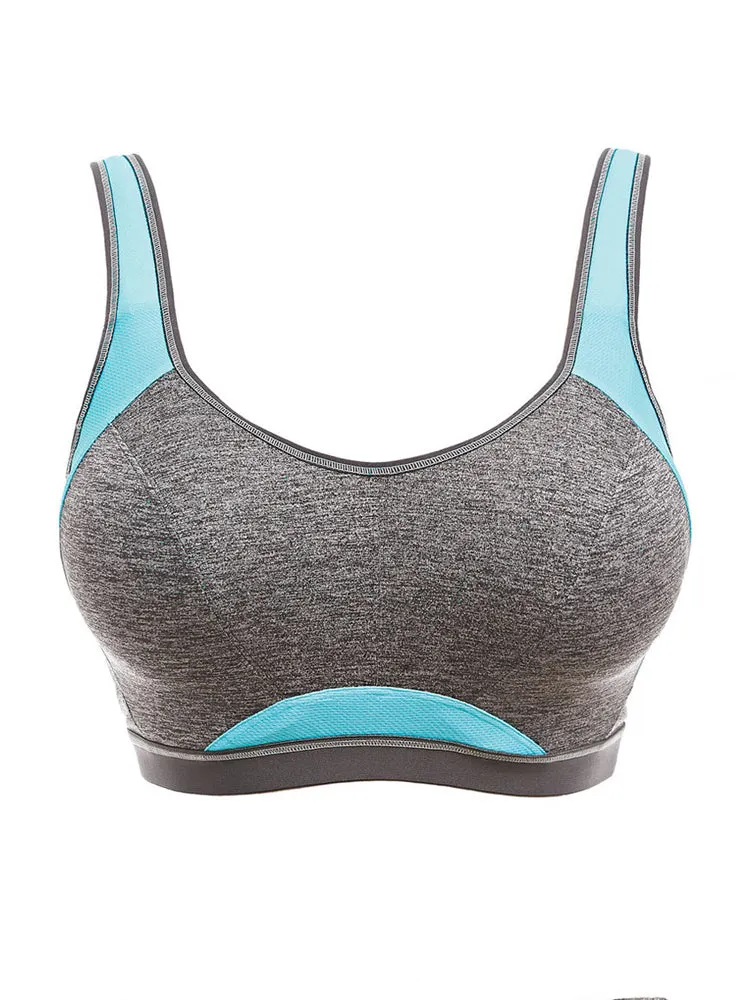 Epic Moulded Crop Top Sports Bra - Carbon