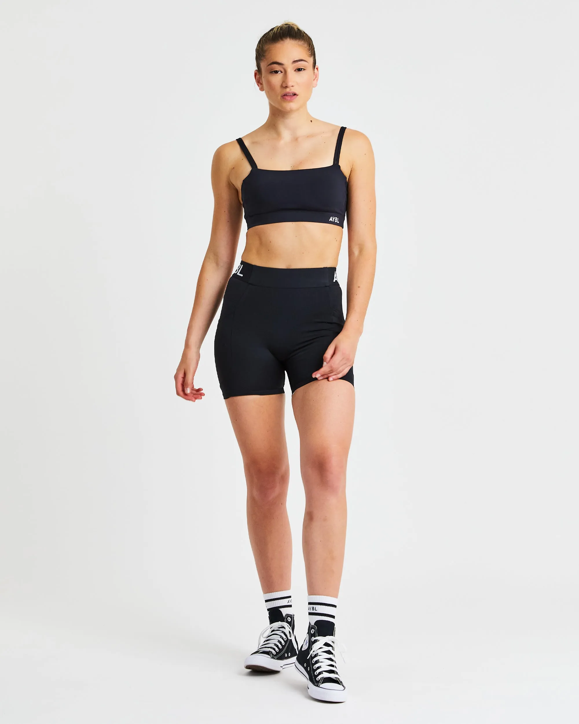 Essential Bandeau Sports Bra - Black