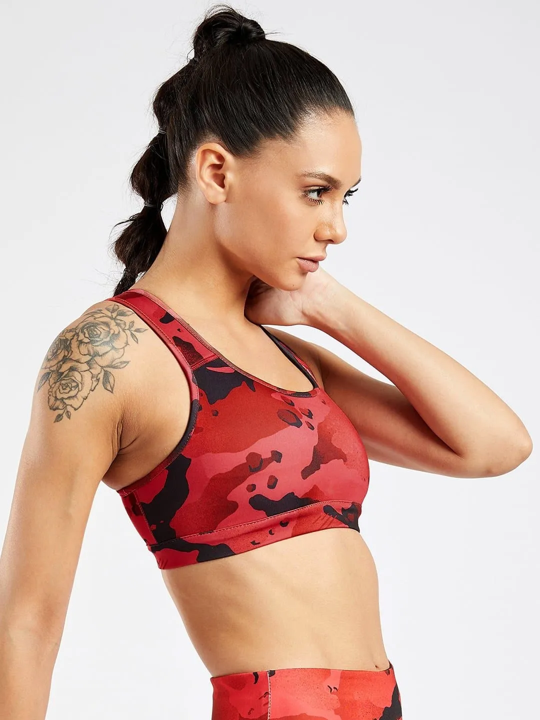 Essential Camo Printed Sports Bra #1