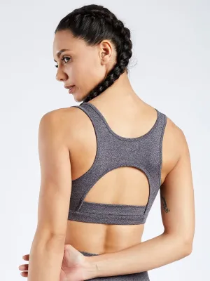 Essential Charcoal Spacedye Hardcore Sports Bra