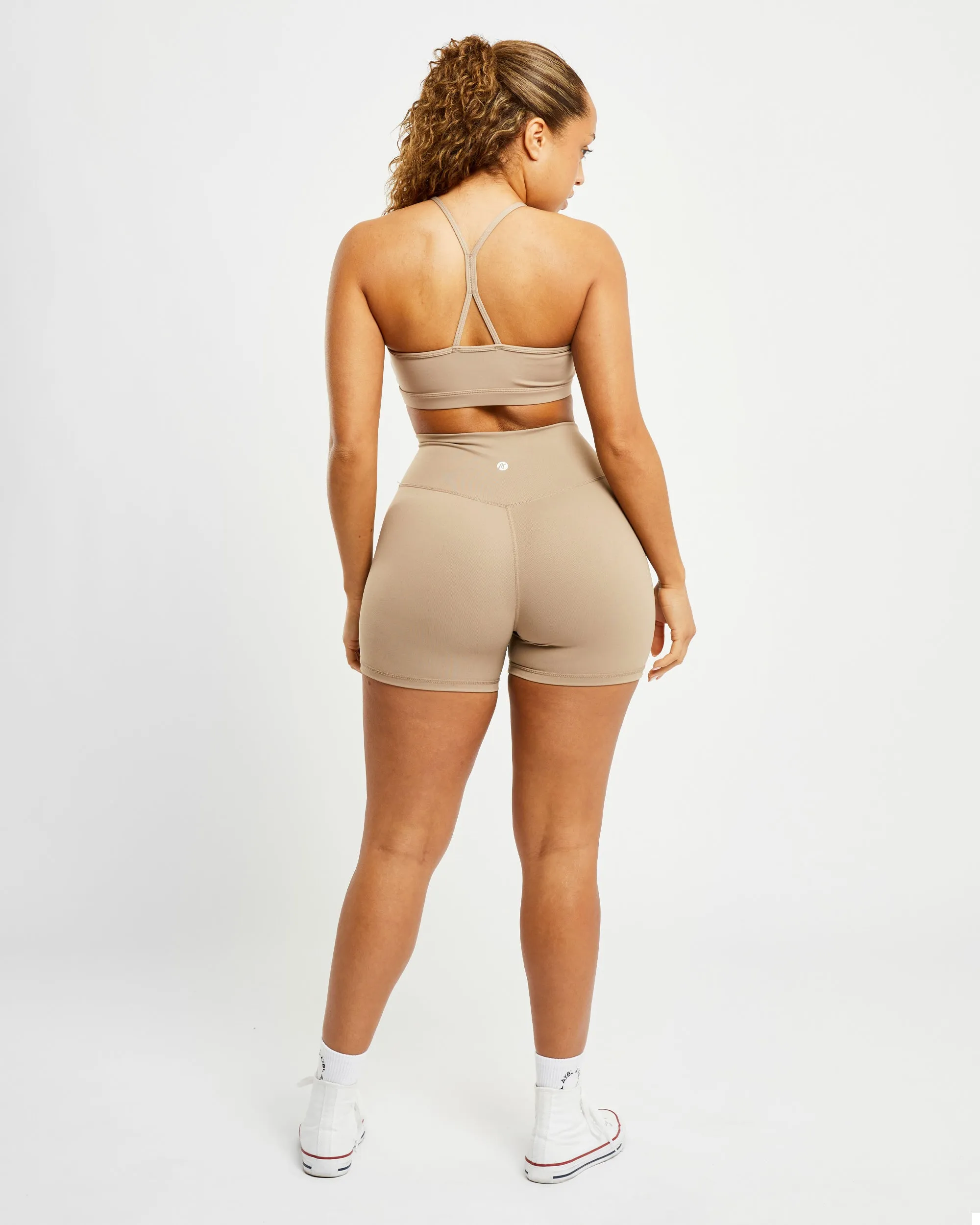 Essential Ruched Sports Bra - Mocha