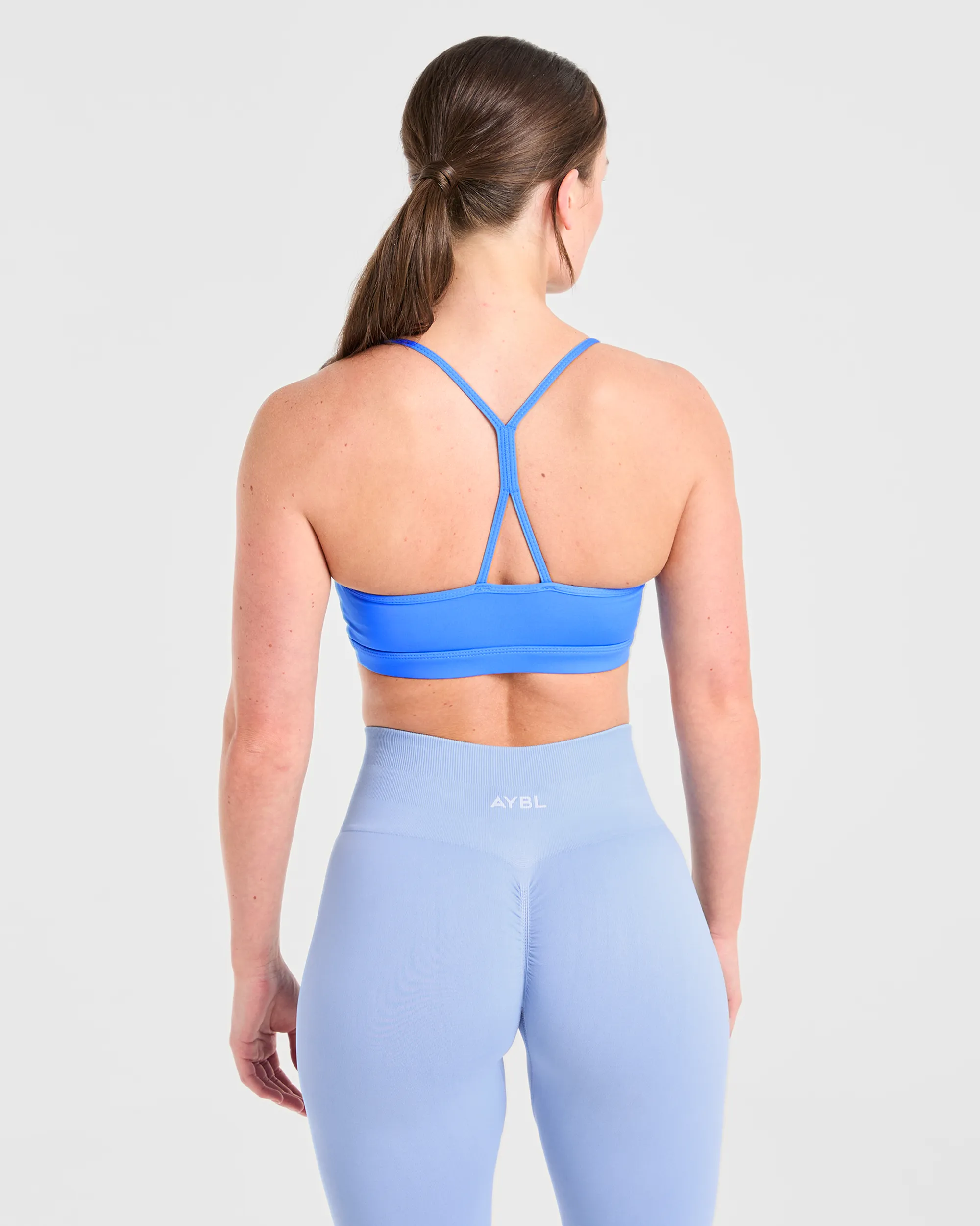 Essential Ruched Sports Bra - Summer Blue