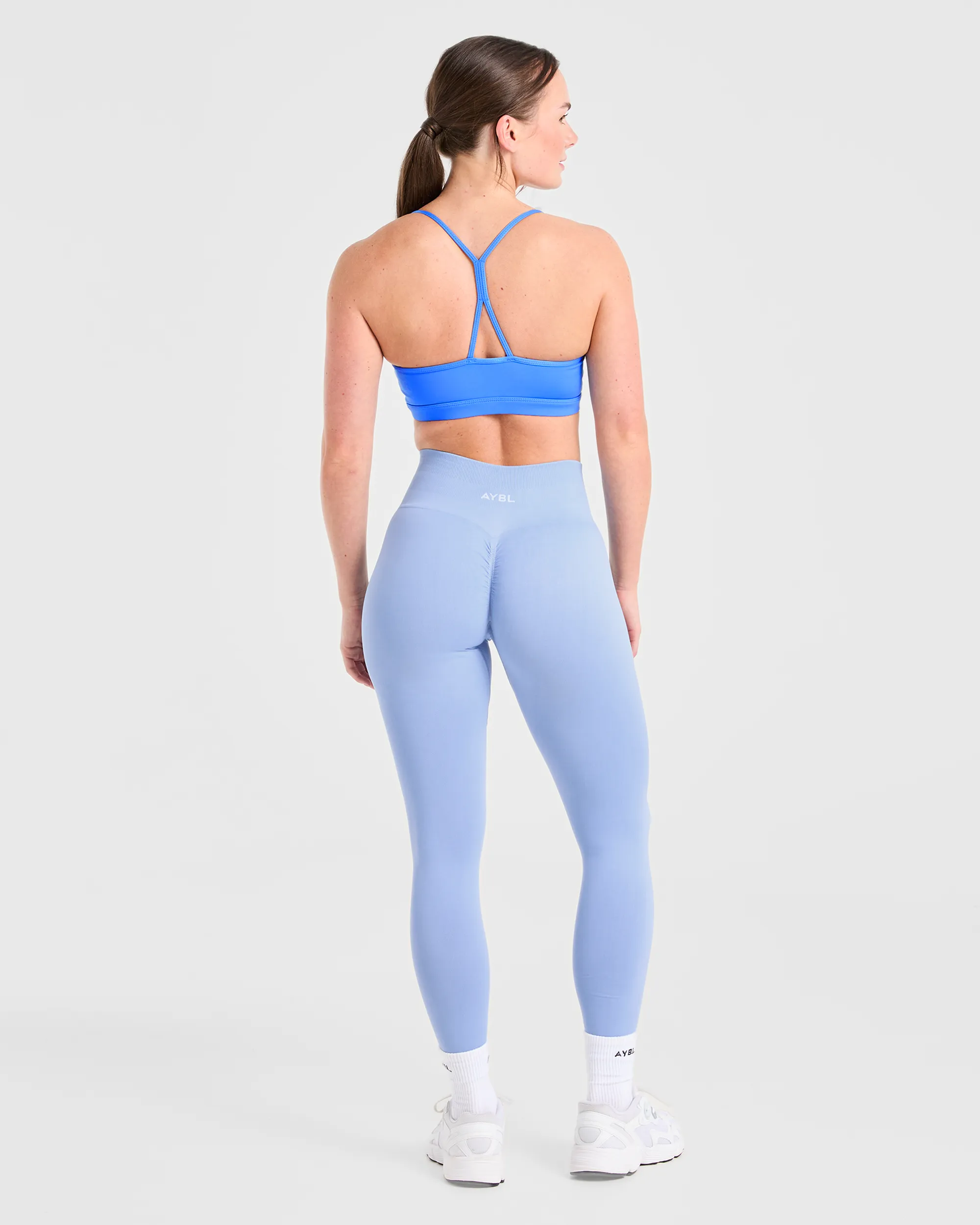 Essential Ruched Sports Bra - Summer Blue